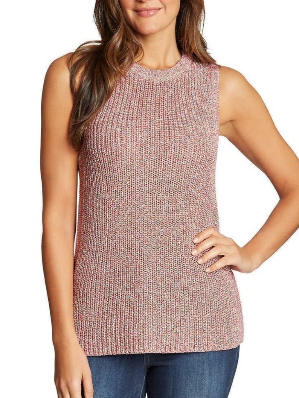 NWOT Ella Moss Junior's Marge Ribbed Knit Sleeveless Sweater Tank - Size XXL
